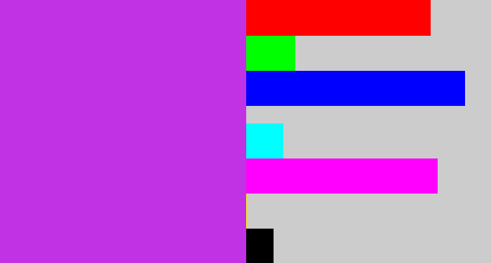 Hex color #c032e3 - purple/pink