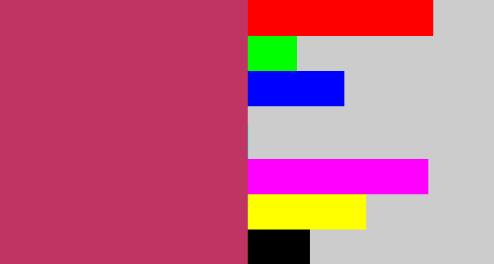 Hex color #c03464 - dark pink