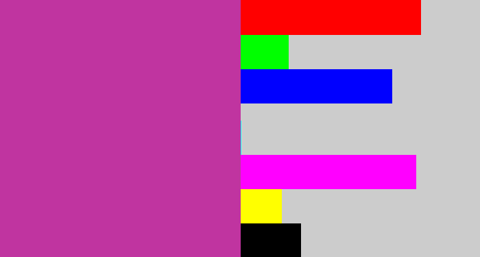 Hex color #c034a0 - purpley pink