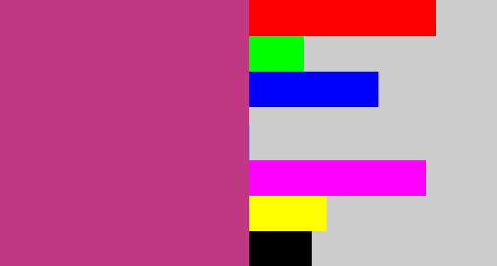 Hex color #c03884 - dark pink