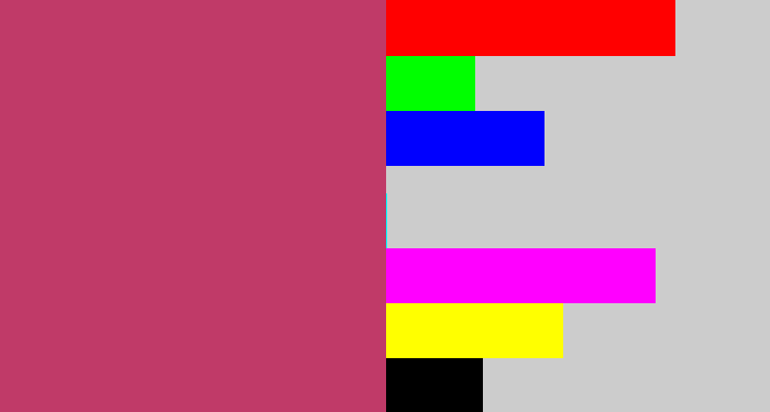 Hex color #c03a68 - dark pink