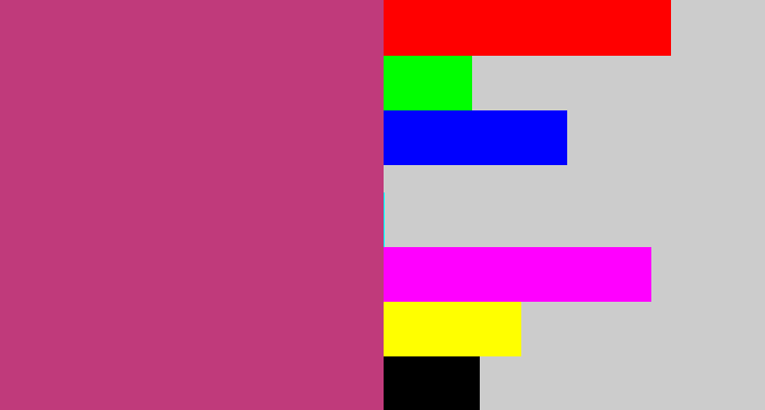 Hex color #c03a7b - dark pink