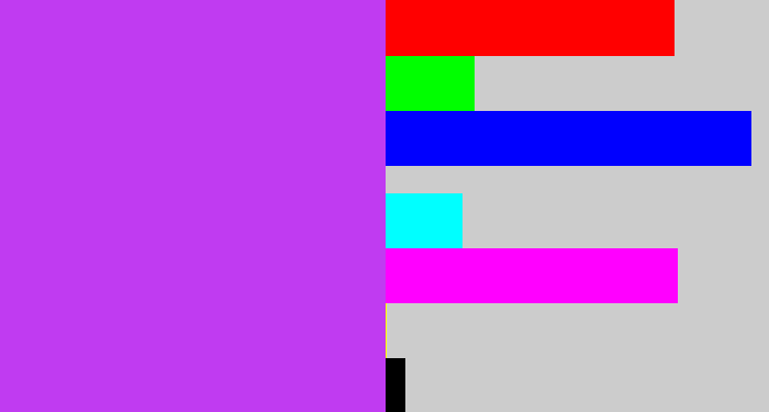 Hex color #c03bf1 - heliotrope