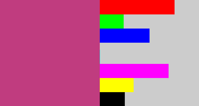 Hex color #c03c7f - dark pink