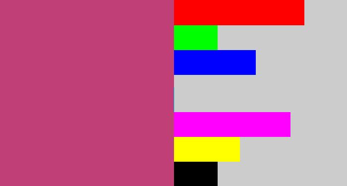 Hex color #c03f77 - dark pink