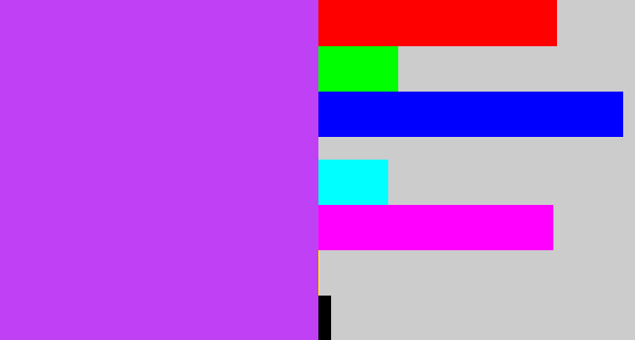 Hex color #c040f6 - heliotrope