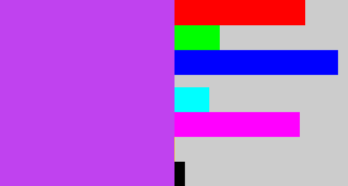 Hex color #c042ef - heliotrope