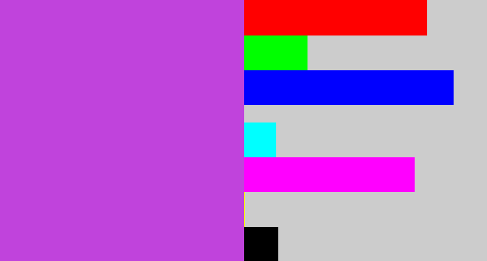 Hex color #c043dc - pinkish purple