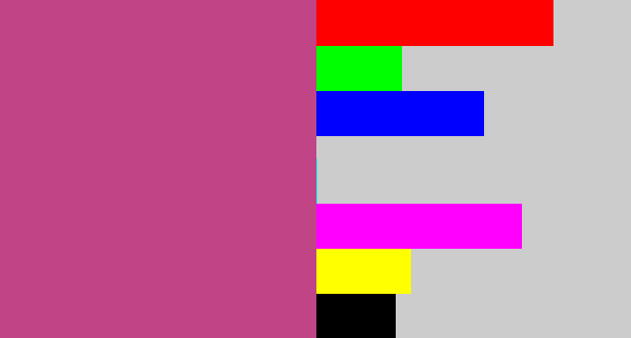 Hex color #c04486 - darkish pink