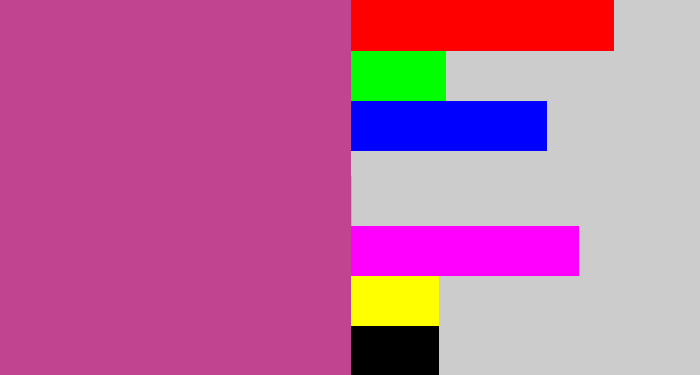 Hex color #c04490 - darkish pink