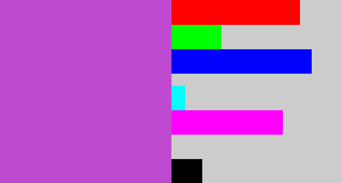 Hex color #c049d1 - pinky purple