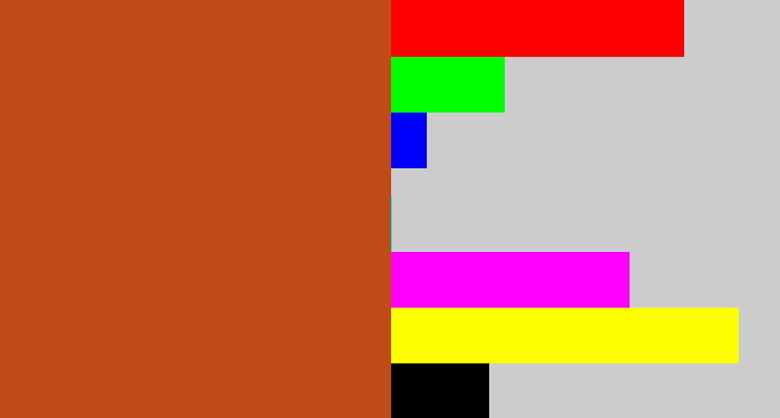 Hex color #c04b16 - brick orange