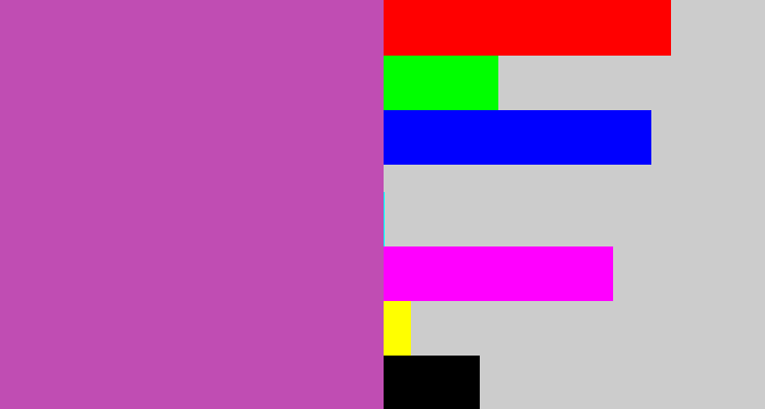 Hex color #c04db3 - pinky purple