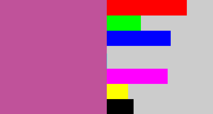 Hex color #c0529a - purplish pink