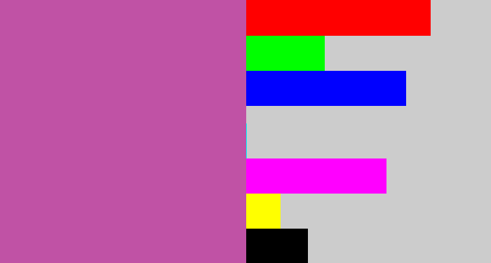 Hex color #c052a5 - purplish pink