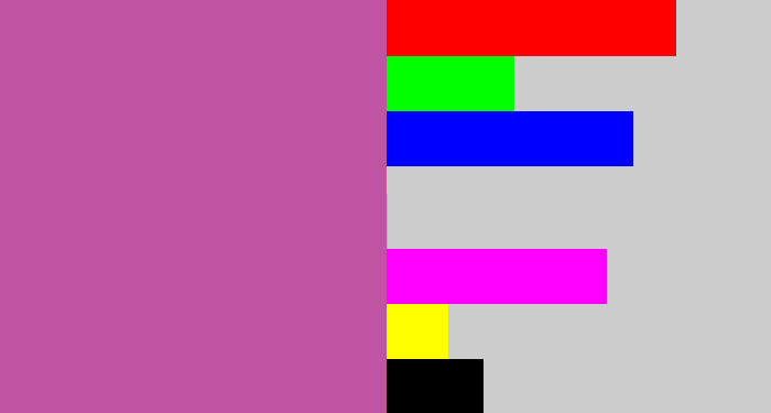 Hex color #c053a2 - purplish pink