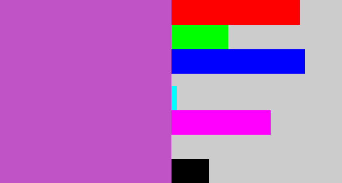 Hex color #c053c6 - pinky purple