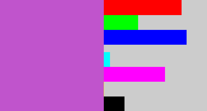 Hex color #c054cc - pinky purple