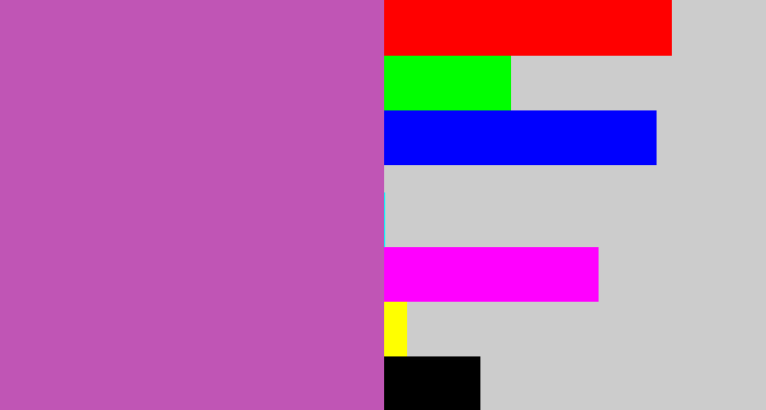 Hex color #c055b5 - pinky purple