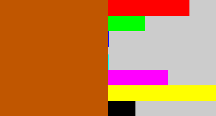 Hex color #c05600 - dark orange
