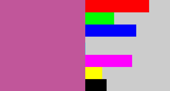 Hex color #c0579a - purplish pink