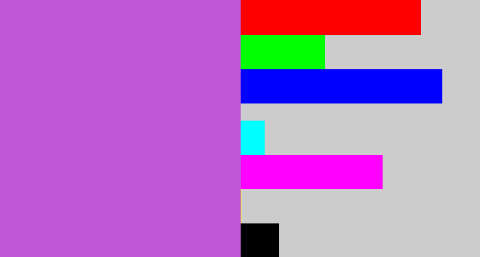 Hex color #c058d5 - pinkish purple