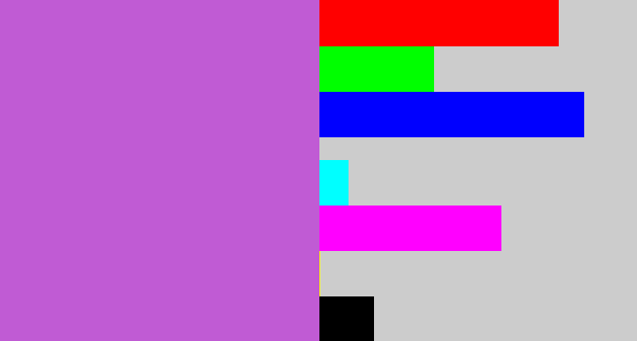 Hex color #c05bd4 - pinky purple