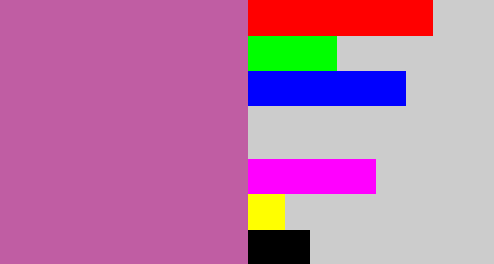 Hex color #c05da3 - purplish pink