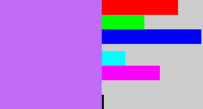 Hex color #c06cf9 - easter purple