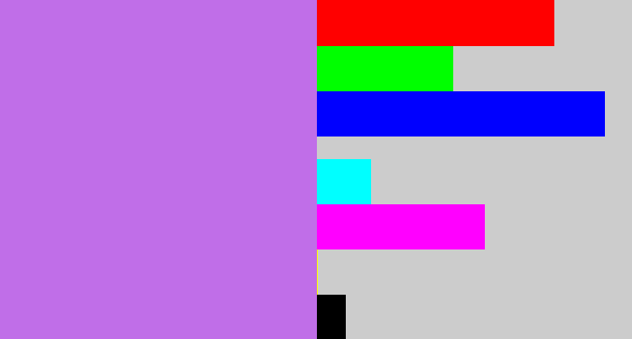 Hex color #c06ee8 - light purple