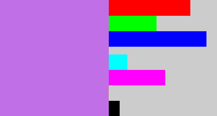 Hex color #c06fe6 - light purple