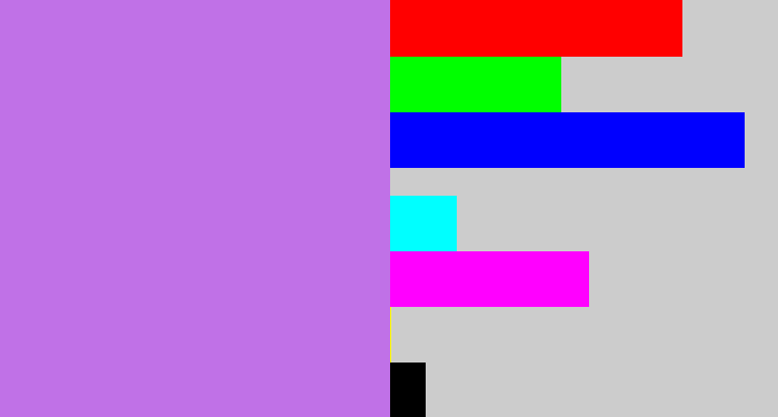 Hex color #c071e7 - light purple