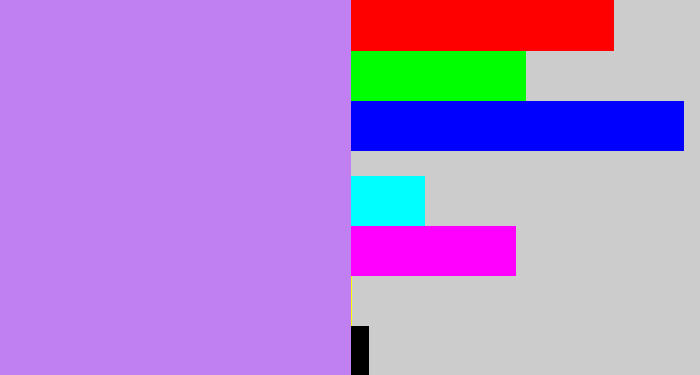 Hex color #c080f2 - light purple