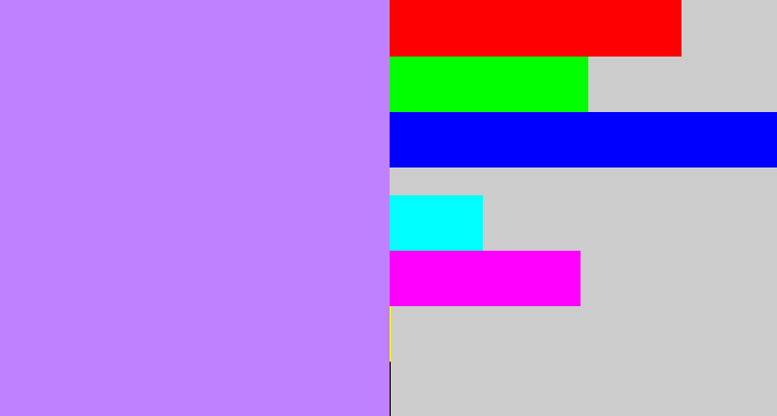 Hex color #c081fe - light purple