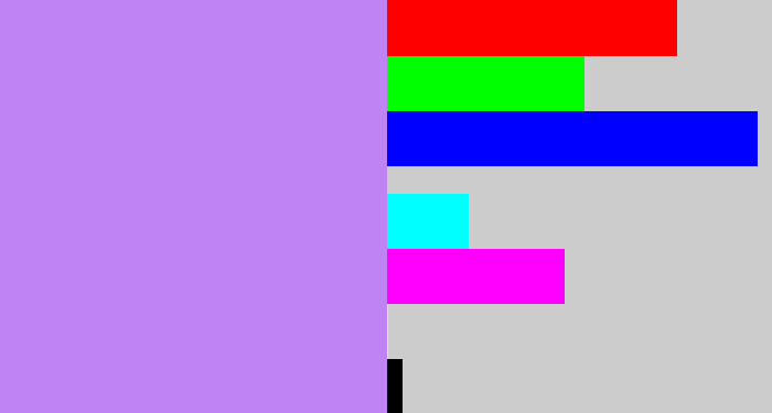 Hex color #c083f4 - light purple
