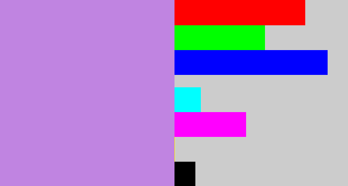 Hex color #c084e1 - pale purple