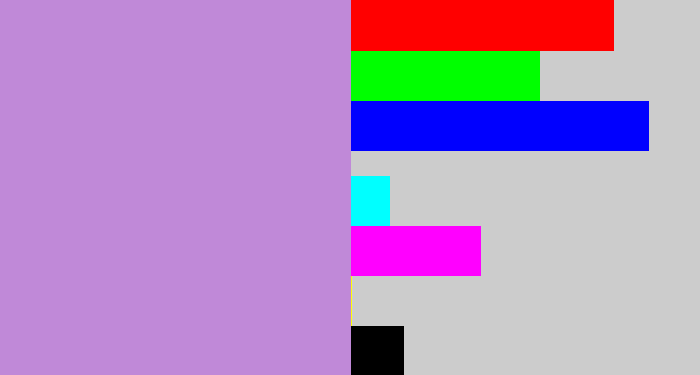 Hex color #c089d8 - pale purple