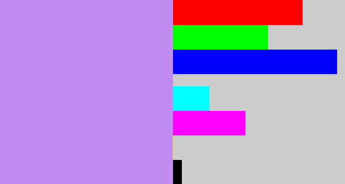Hex color #c08cf2 - liliac