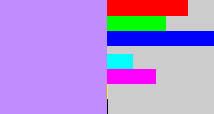 Hex color #c08cfe - liliac