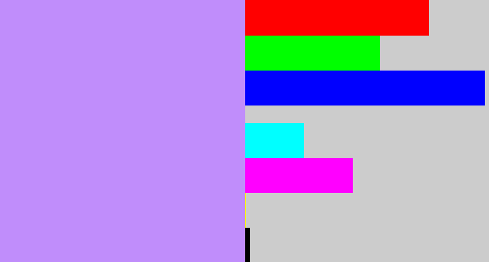 Hex color #c08dfb - liliac