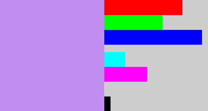 Hex color #c08ef0 - liliac