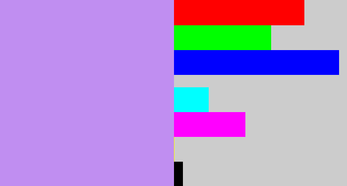 Hex color #c08ef1 - liliac
