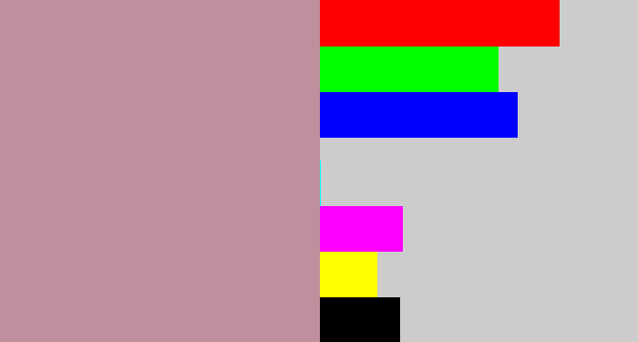 Hex color #c08f9d - grey pink
