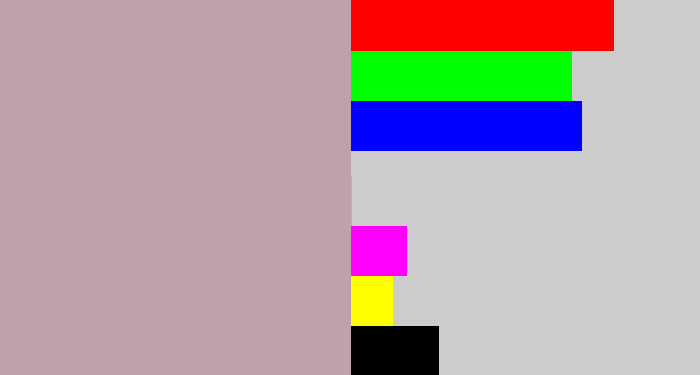Hex color #c0a1a9 - pinkish grey