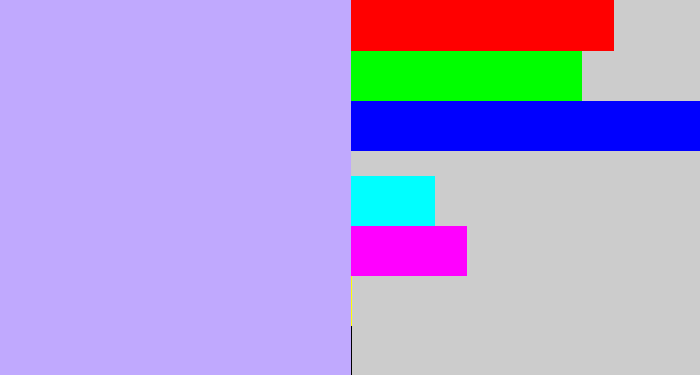Hex color #c0a9fe - pastel purple