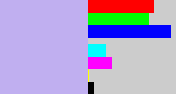 Hex color #c0aff0 - pale violet