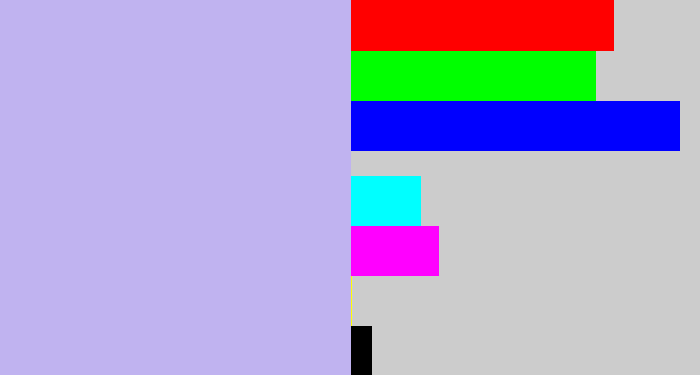 Hex color #c0b3f0 - pale violet