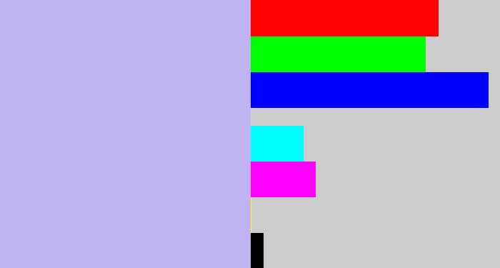 Hex color #c0b3f2 - pale violet