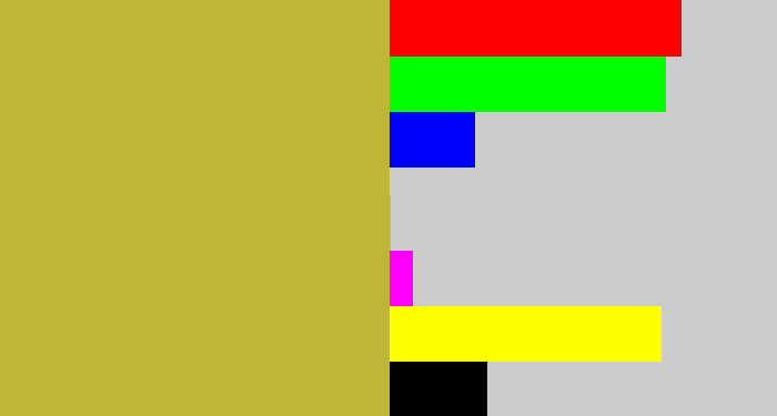 Hex color #c0b439 - booger