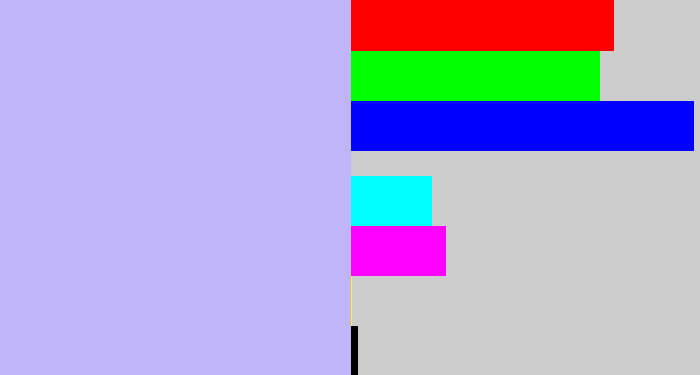 Hex color #c0b5f9 - pale violet